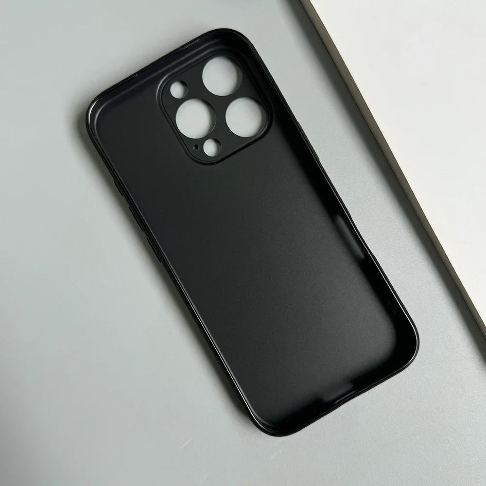 Luxury Full Black Silicone Matte Phone Case For iphone 17 Air 16 15 14 13 12 11 Pro Max 16 15 14 Plus Back Cover TPU Soft Case