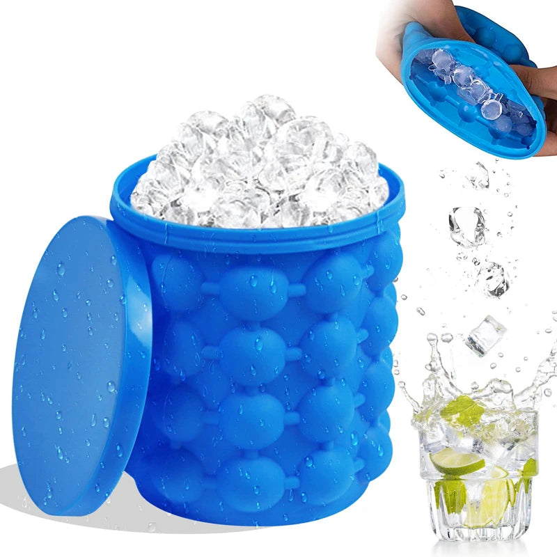 1/3pcs Silicone Bucket Ice Cube Maker Easy Freezing & Serving Perfect for Bars Clubs Essential Tool Drinkware Kitchen Accessorie